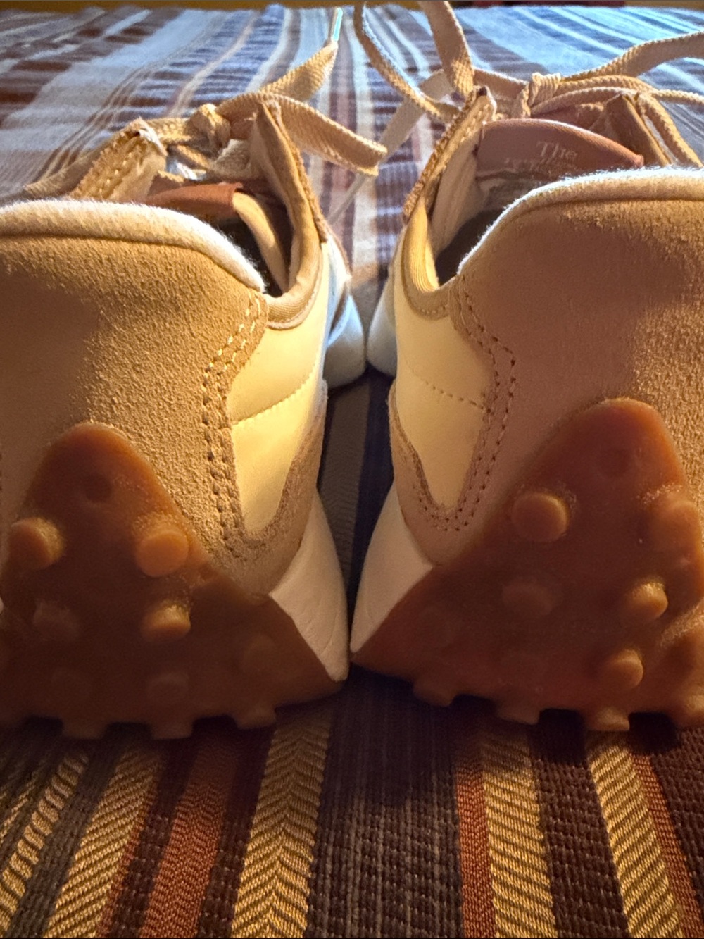 New Balance Women's Athletic Sneakers in Cream and Tan - Picture 5 of 5